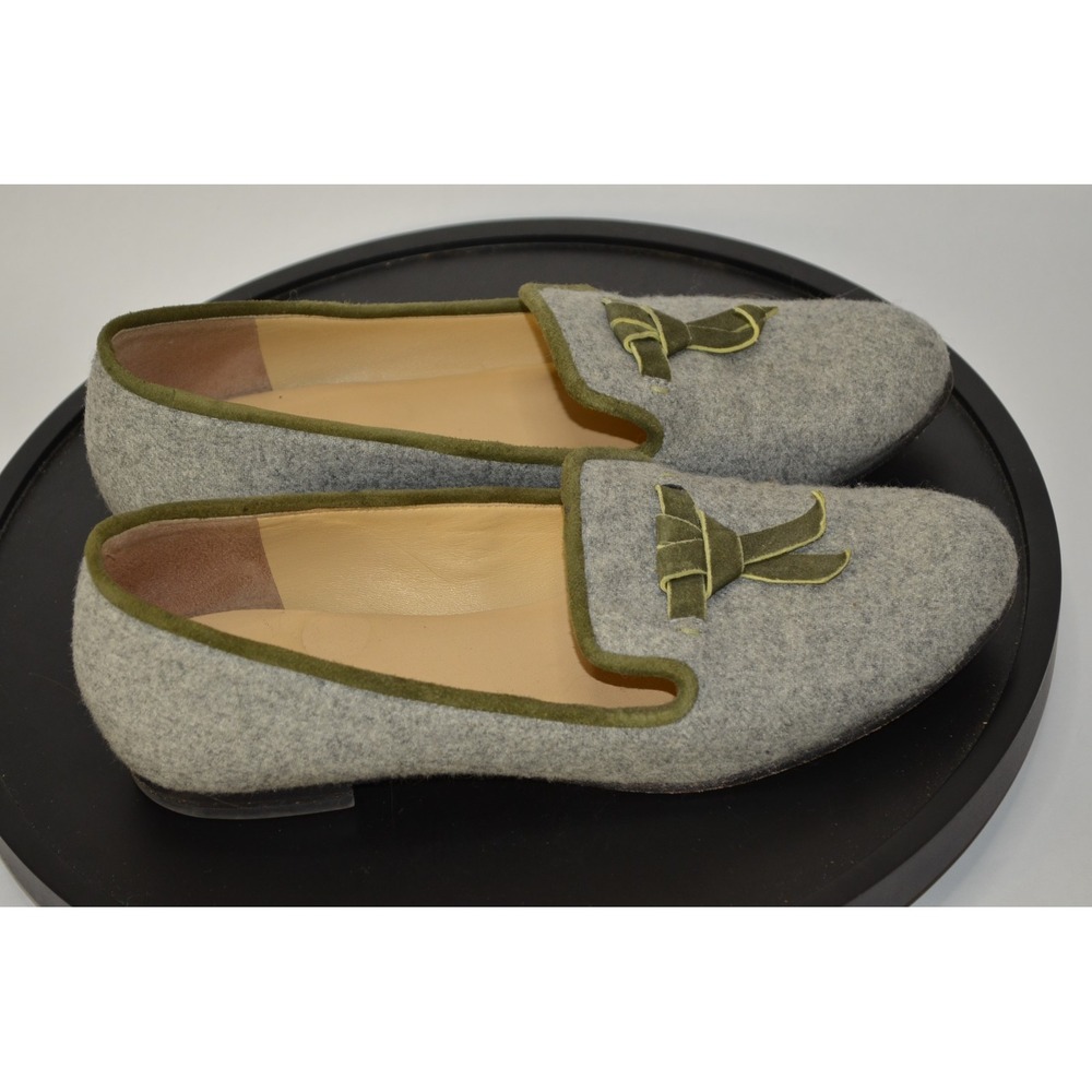 Cole Haan Sabrina Tassel Flannel Loafer Shoes Women's 7.5 B Gray / Green - Picture 1 of 7